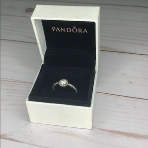 Pandora Round Sparkle Halo Ring